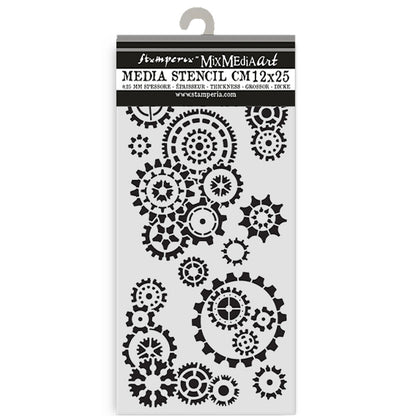Stamperia Gear Up For Christmas Stencil -Gears