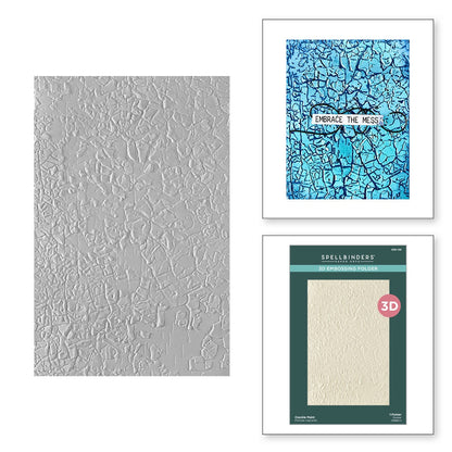 Spellbinders 3D Embossing Folder-Beautifully Imperfect, Crackle Paint