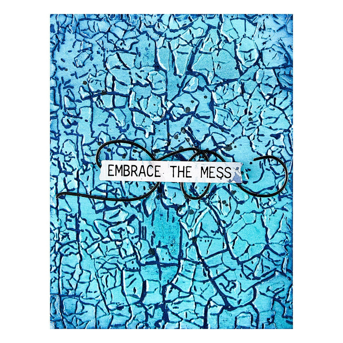Spellbinders 3D Embossing Folder-Beautifully Imperfect, Crackle Paint
