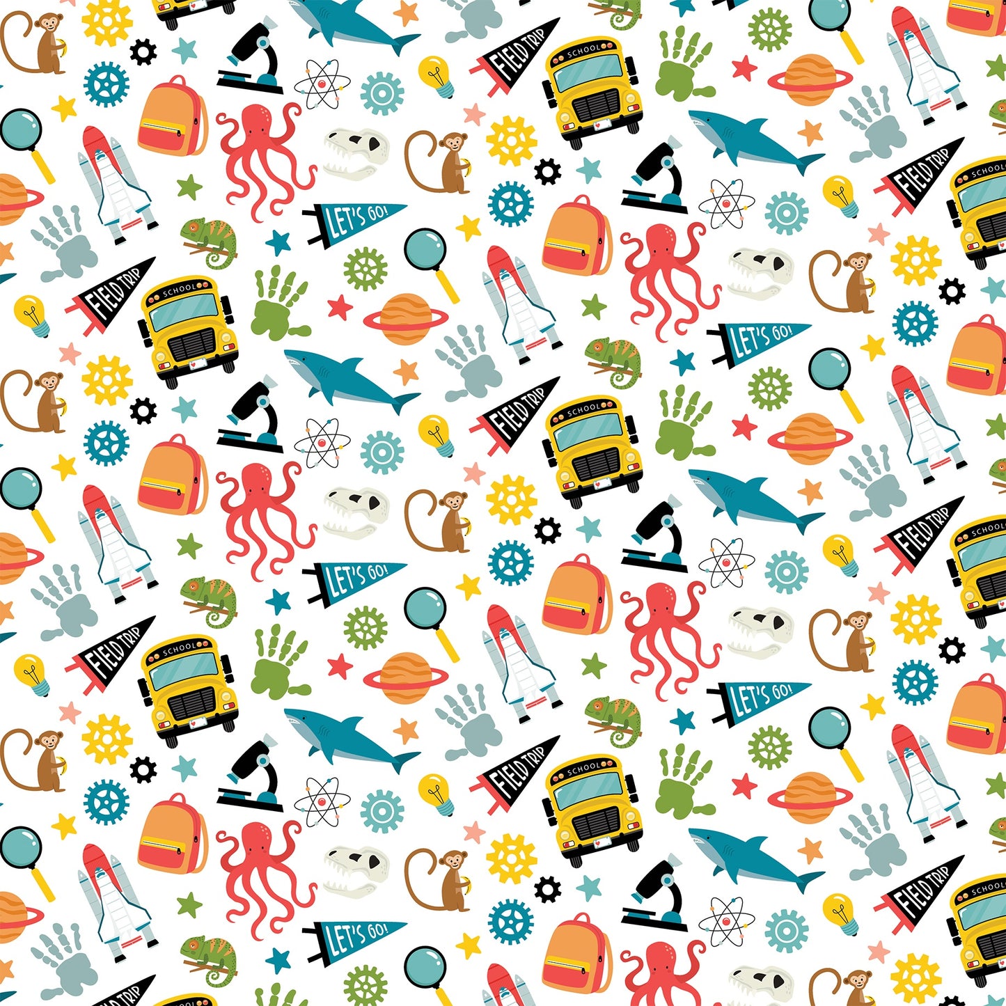 Echo Park Field Trip Double-Sided Cardstock 12X12"-Select Style