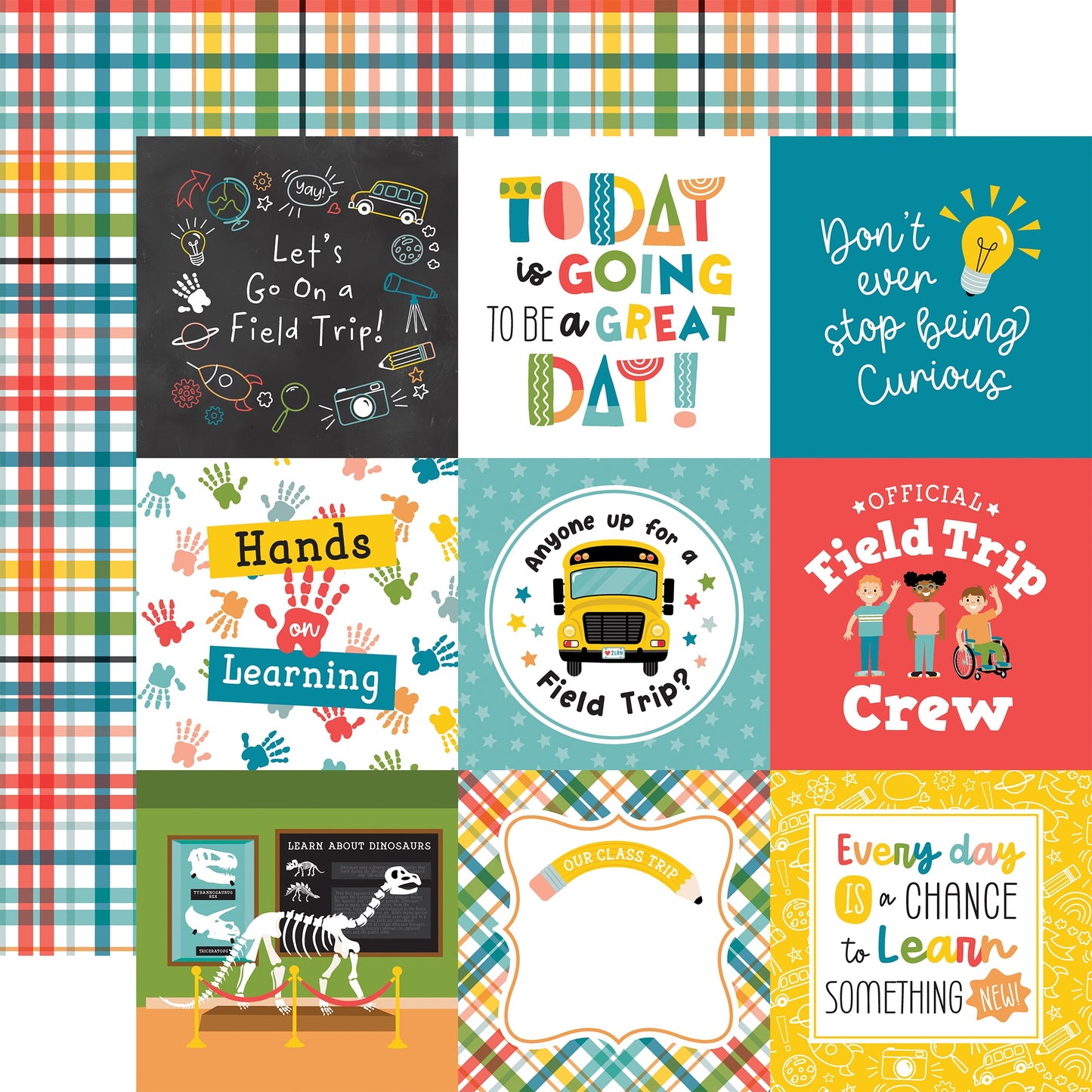 Echo Park Field Trip Double-Sided Cardstock 12X12"-Select Style