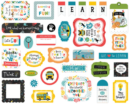 Echo Park Cardstock Ephemera-Field Trip