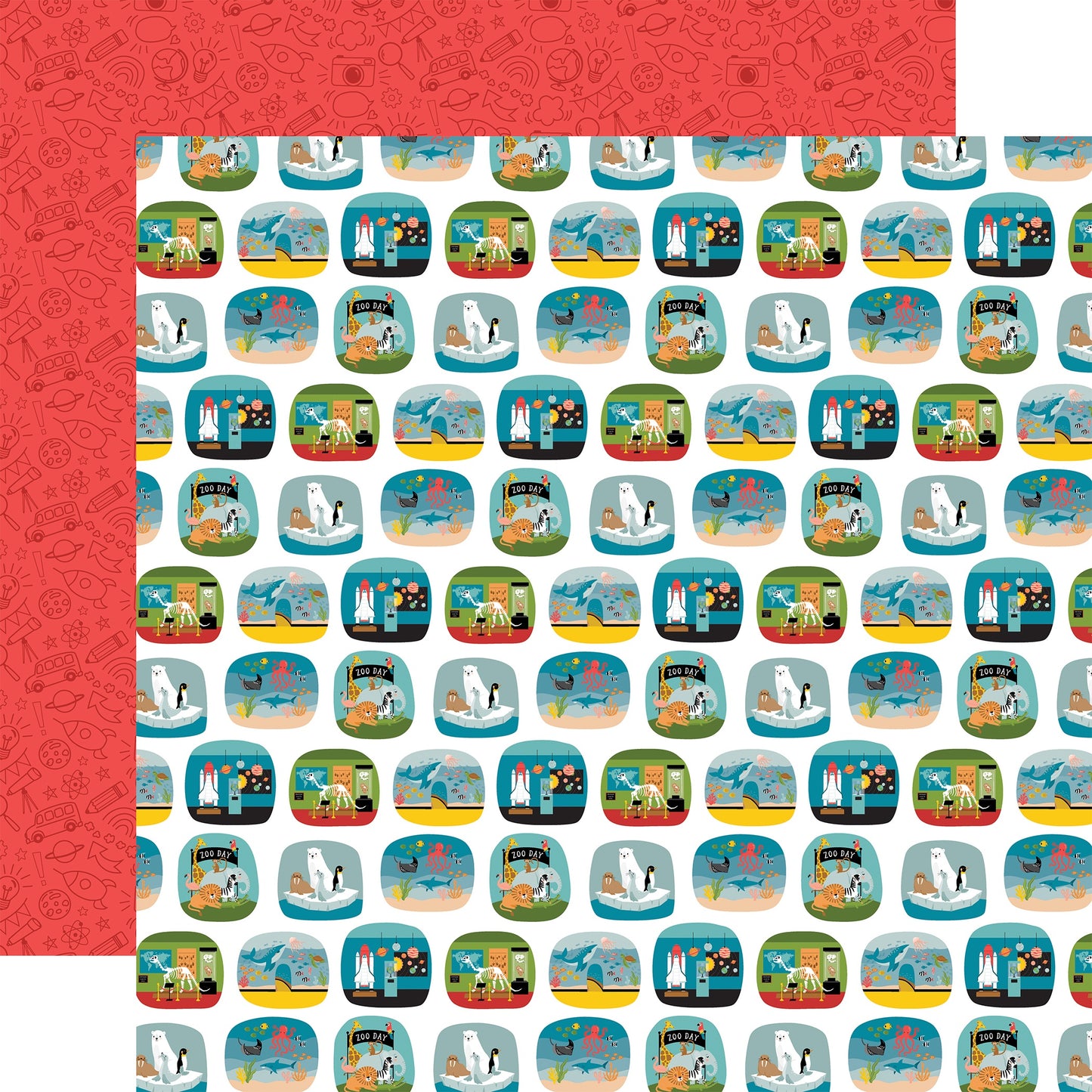 Echo Park Field Trip Double-Sided Cardstock 12X12"-Select Style