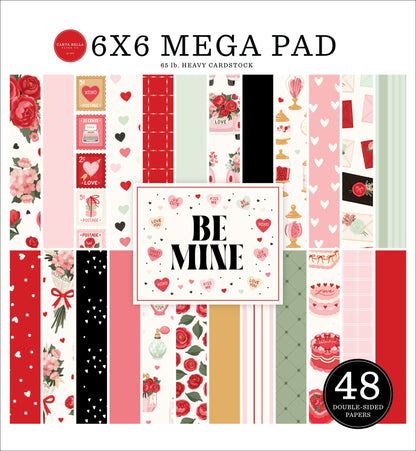 Carta Bella Double-Sided Cardmakers Mega Paper Pad 6"X6"-Be Mine