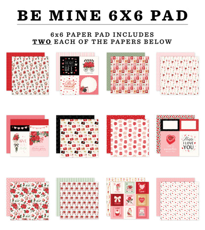Carta Bella Double-Sided Paper Pad 6"X6"-Be Mine