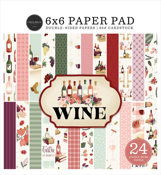 Carta Bella Double-Sided Paper Pad 6"X6"-Wine