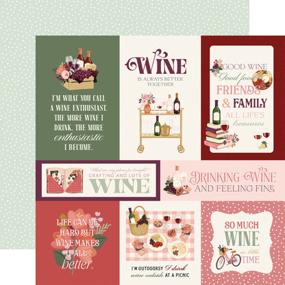 Carta Bella Wine Double-Sided Cardstock 12"X12"-Select Style
