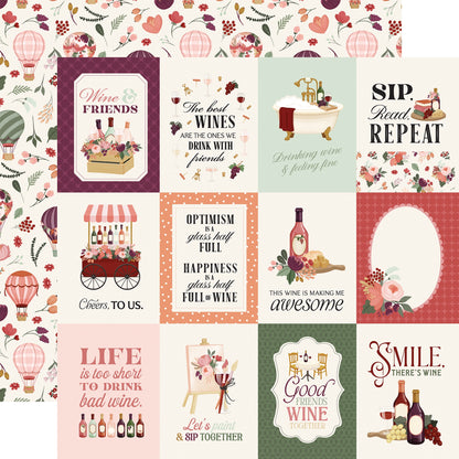 Carta Bella Wine Double-Sided Cardstock 12"X12"-Select Style