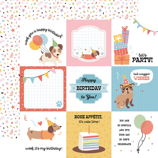 Echo Park Party Animal Double-Sided Cardstock 12"X12"-Select Style