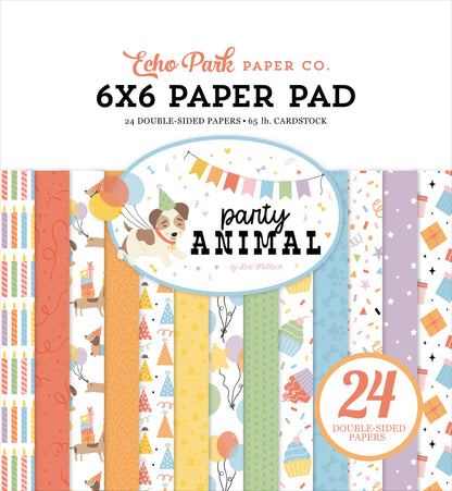 Echo Park Double-Sided Paper Pad 6"X6"-Party Animal