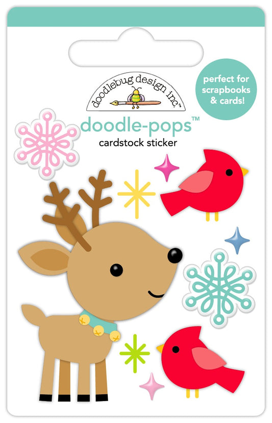 Doodlebug Doodle-Pops 3D Stickers-Deer Friends