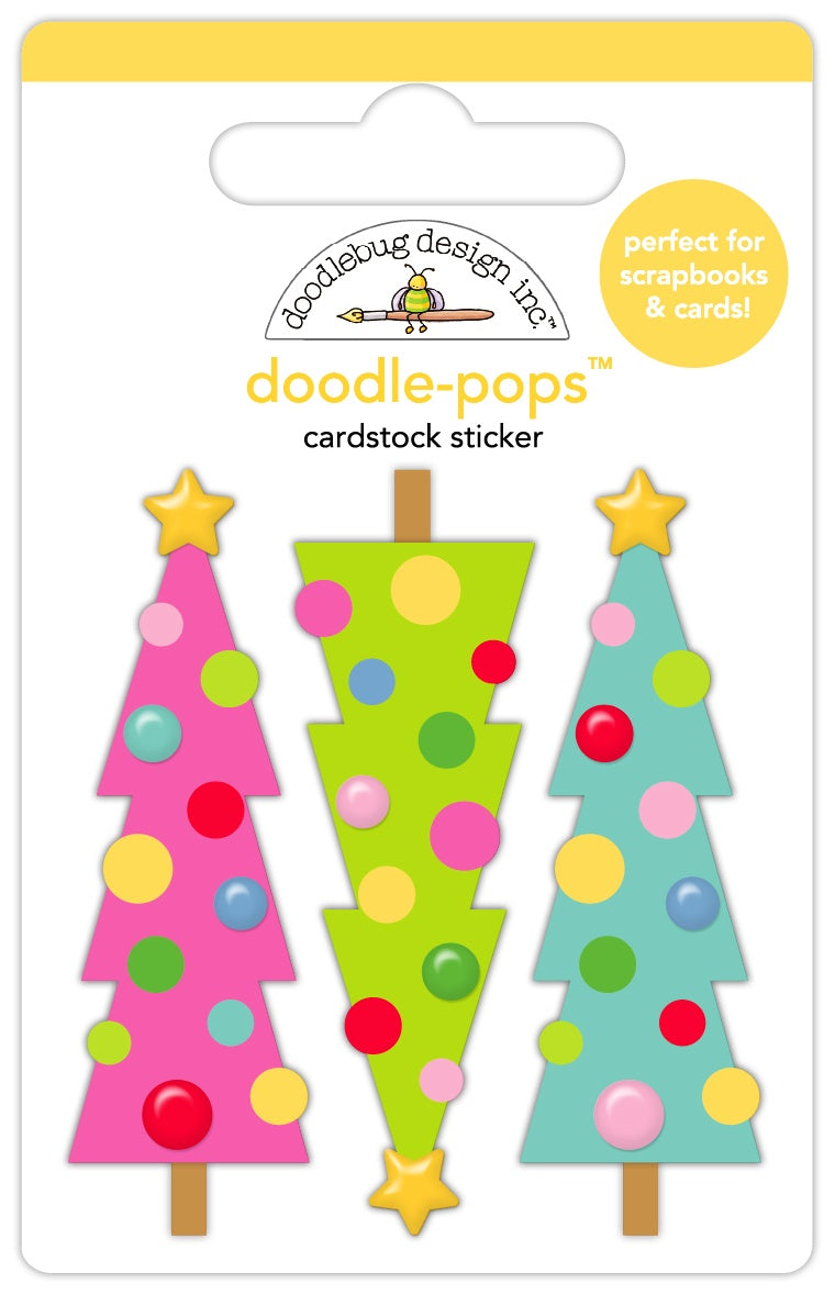 Doodlebug Doodle-Pops 3D Stickers-Merry & Bright