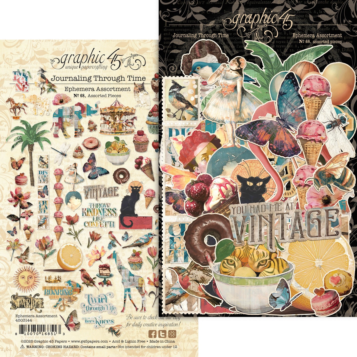 Graphic 45 Ephemera Set-Journaling Through Time