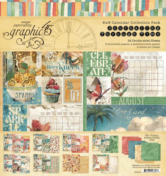Graphic 45 Collection Pack 8"X8"-Journaling Through Time