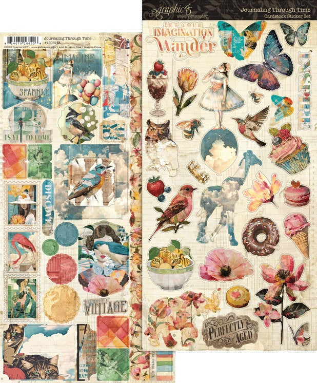 Graphic 45 Sticker Set-Journaling Through Time