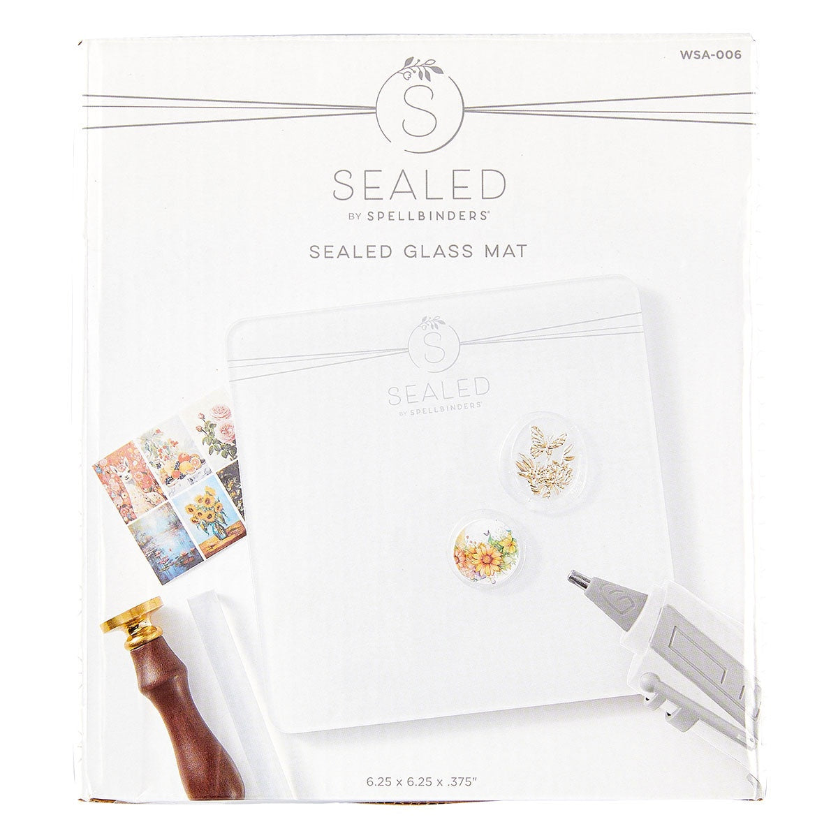 Spellbinders Glass Mat From Clear Seal Maker Tool-White