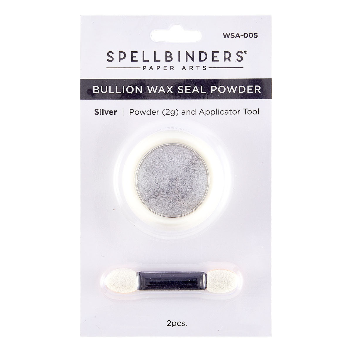 Spellbinders Wax Seal Powder From Clear Seal Maker Tool-Silver Bullion