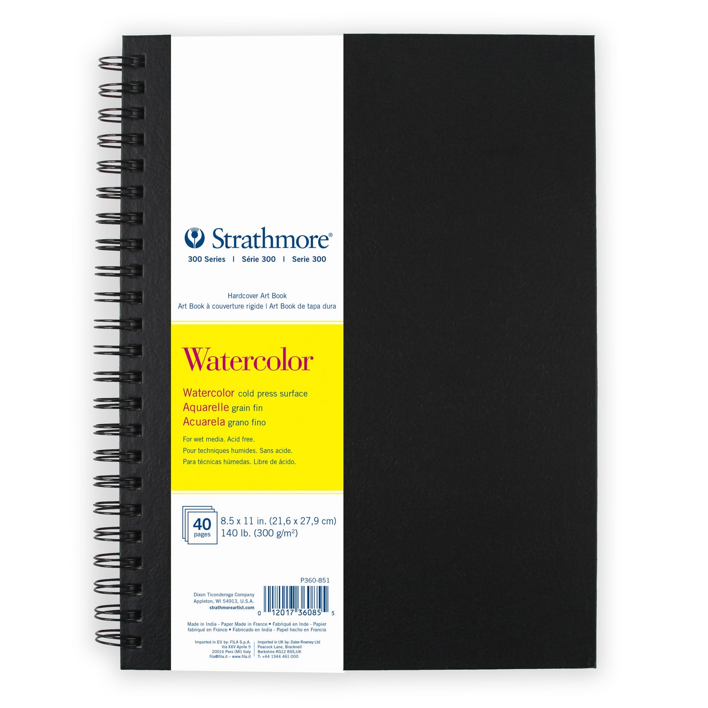 Strathmore 300 Series Watercolor Paper Art Book 8.5"X11"-20 Sheets