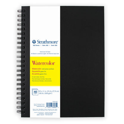 Strathmore 300 Series Watercolor Paper Art Book 8.5"X11"-20 Sheets