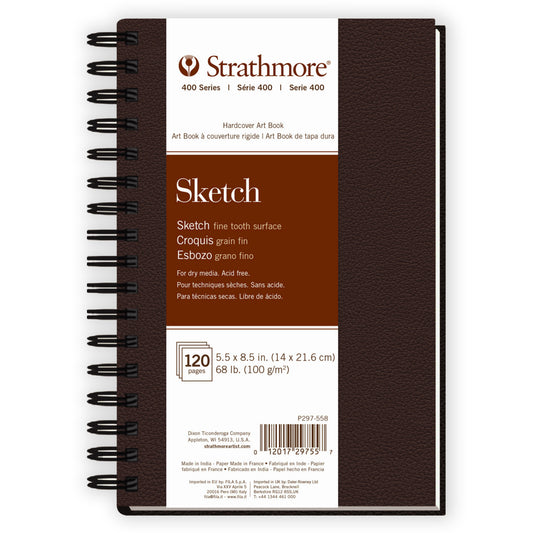 Strathmore 400 Series Sketch Paper Art Book 5.5"X8.5"-60 Sheets