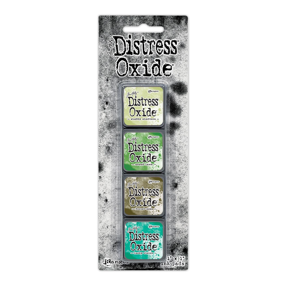 Tim Holtz Distress Mini Oxide Ink Pad Kit #15-Greens