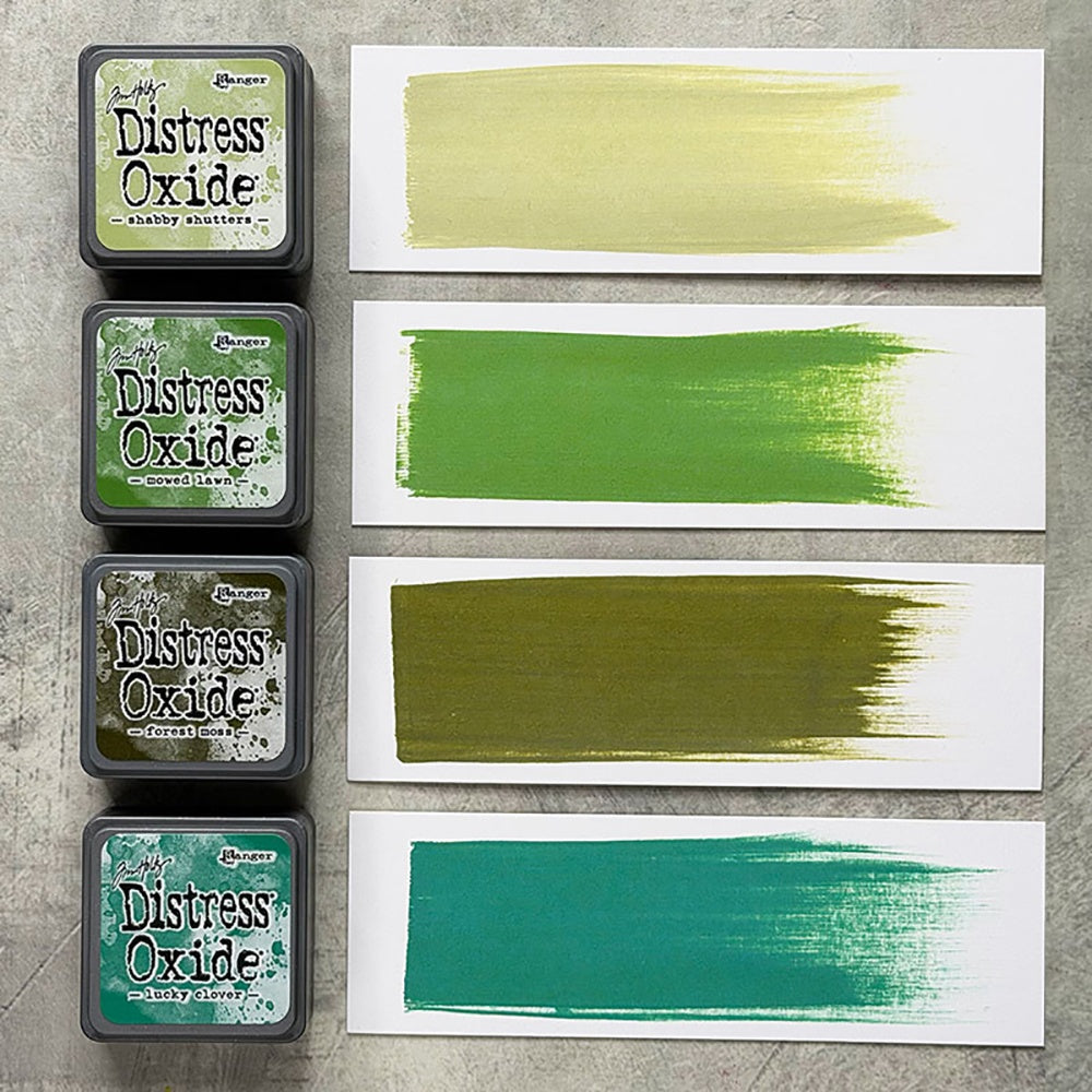 Tim Holtz Distress Mini Oxide Ink Pad Kit #15-Greens