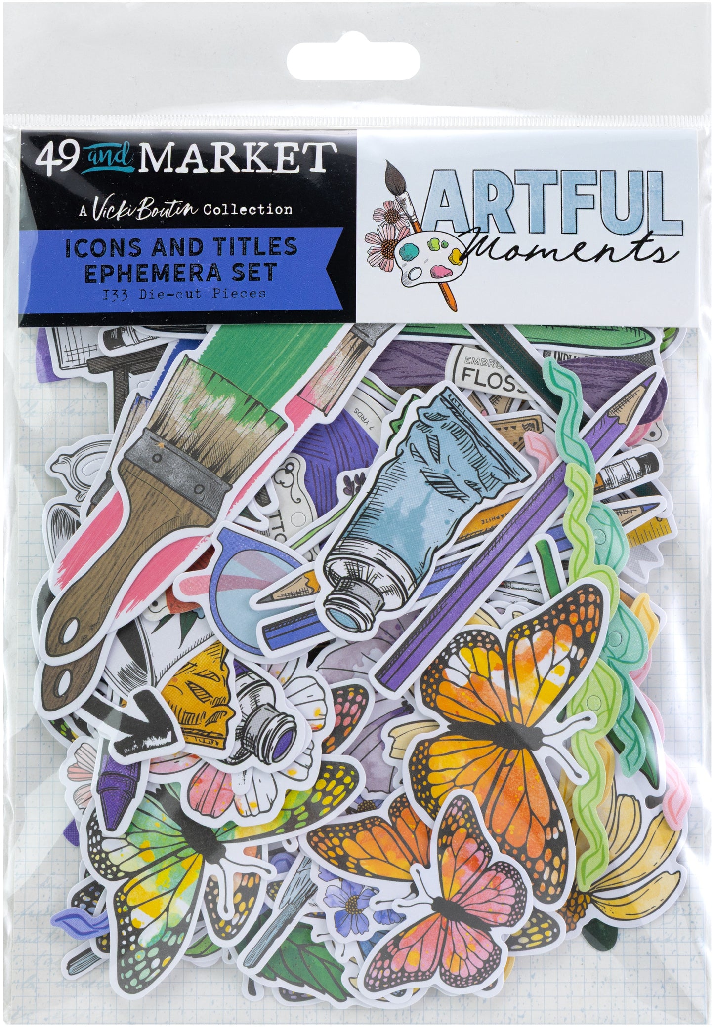49 And Market Ephemera Bits-Icons And Titles, Artful Moments