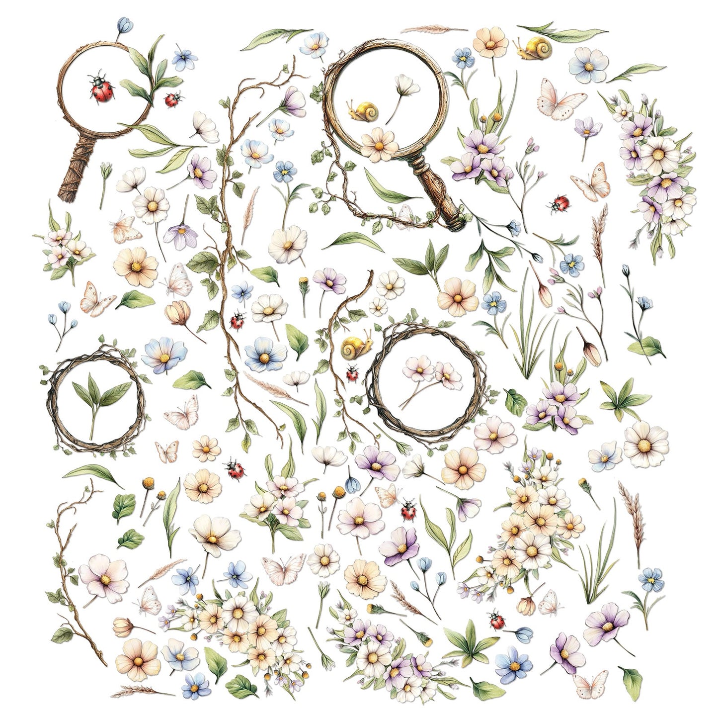 49 And Market Laser Cut Outs-Wildflowers, The Looking Glass