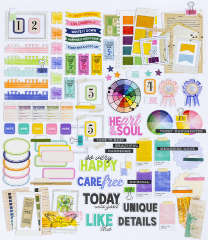 49 And Market Die-Cuts-Journaling Bits, Artful Moments