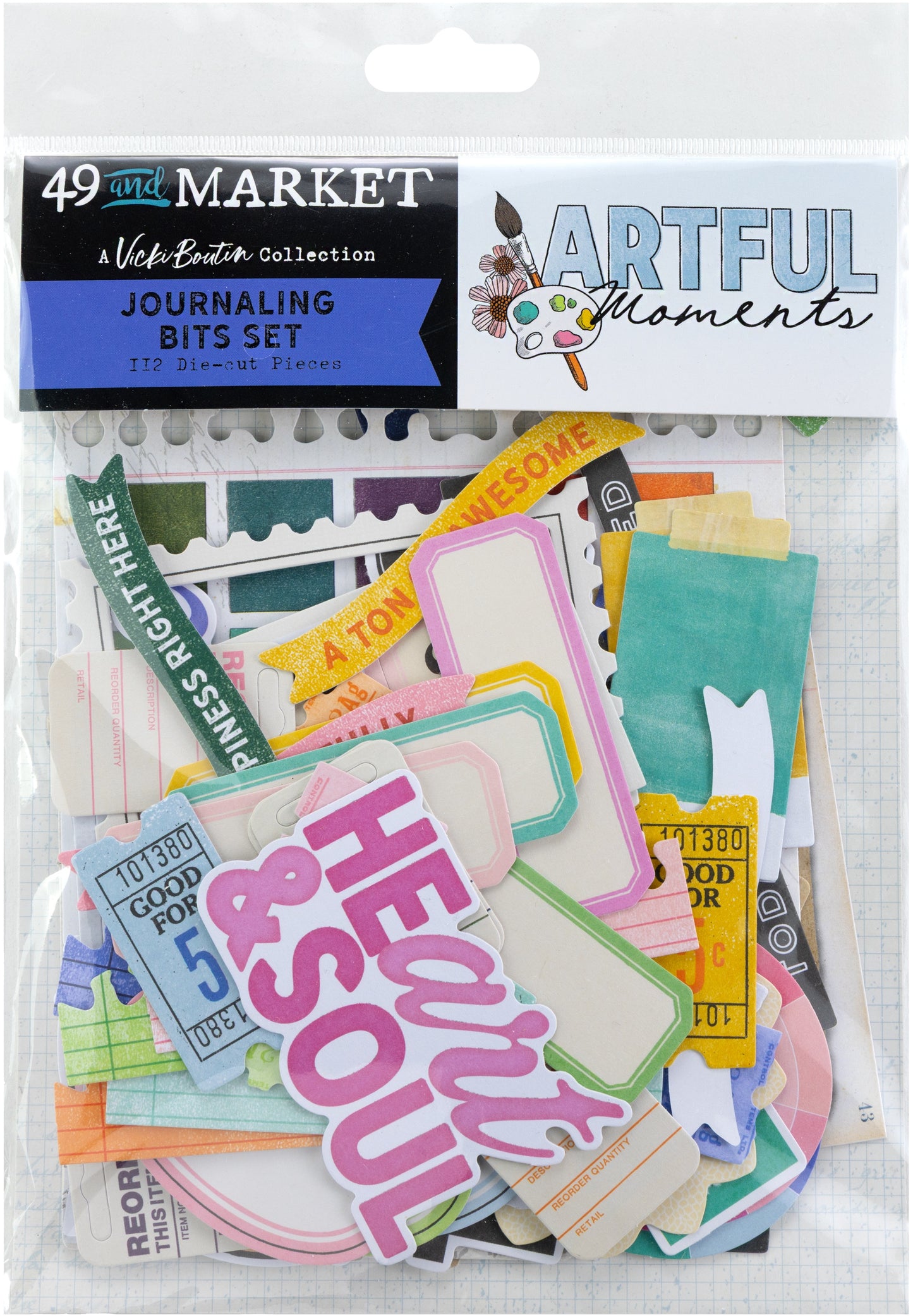 49 And Market Die-Cuts-Journaling Bits, Artful Moments
