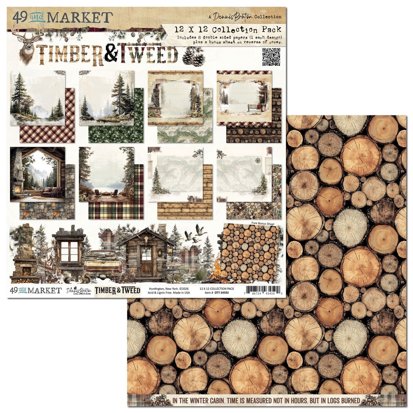 49 And Market Collection Pack 12"X12"-Timber And Tweed