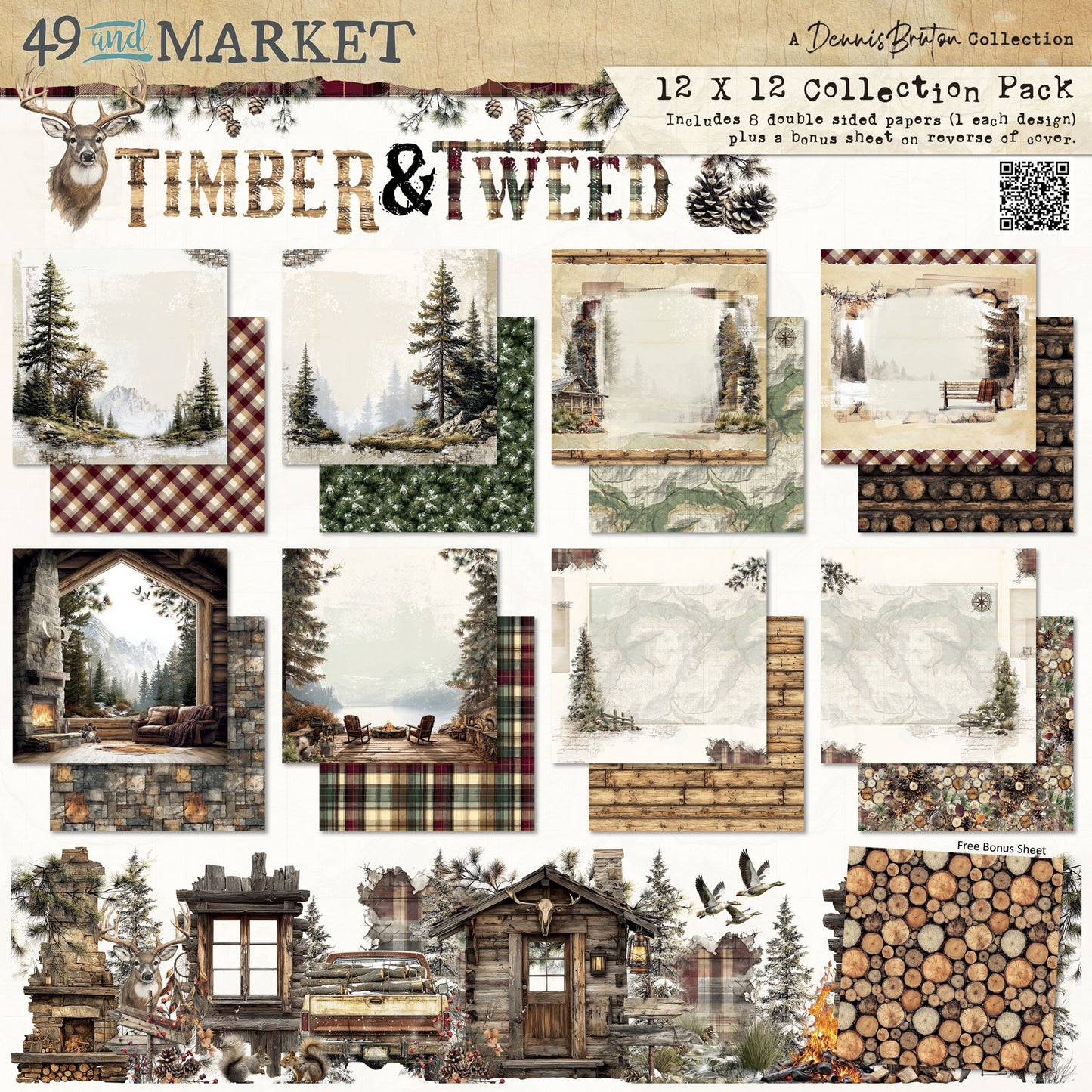 49 And Market Collection Pack 12"X12"-Timber And Tweed