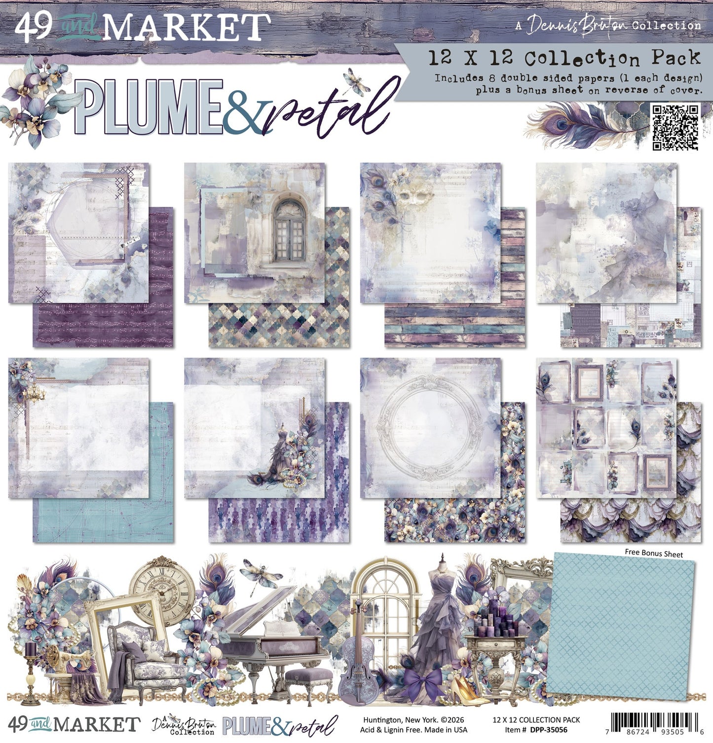 49 And Market Collection Pack 12"X12"-Plume & Petal