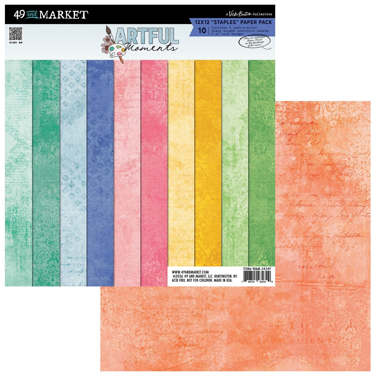 49 And Market Staples Pack 12"X12"-Artful Moments