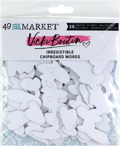 49 And Market Chipboard Set-Words, Irresistible