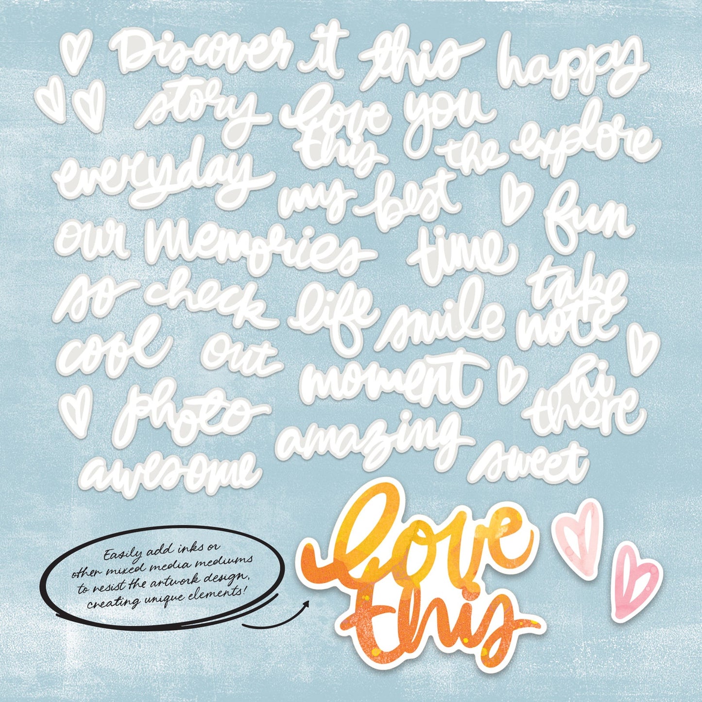 49 And Market Chipboard Set-Words, Irresistible