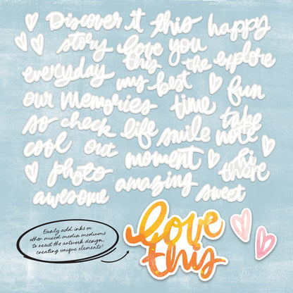 49 And Market Chipboard Set-Words, Irresistible