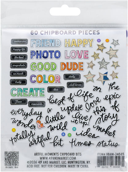 49 And Market Chipboard Set-Bits, Artful Moments
