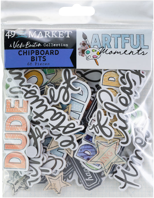 49 And Market Chipboard Set-Bits, Artful Moments