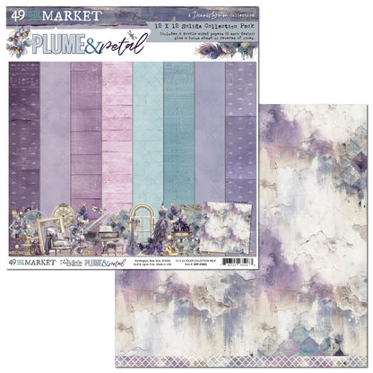 49 And Market Solids Collection Pack 12"X12"-Plume & Petal