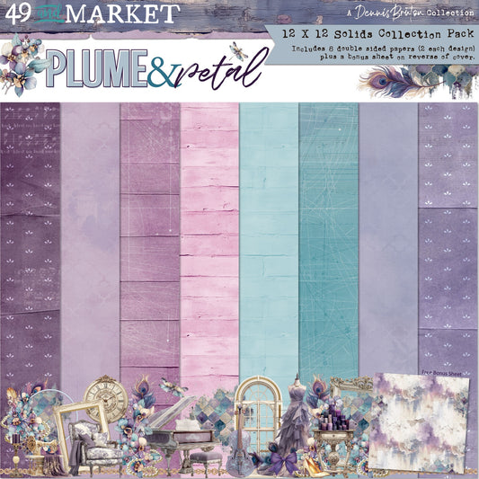 49 And Market Solids Collection Pack 12"X12"-Plume & Petal