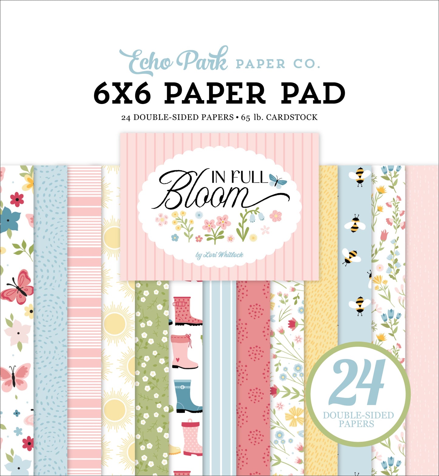 Echo Park Double-Sided Paper Pad 6"X6"-In Full Bloom