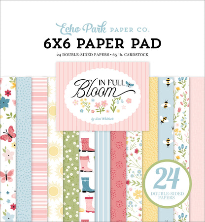 Echo Park Double-Sided Paper Pad 6"X6"-In Full Bloom