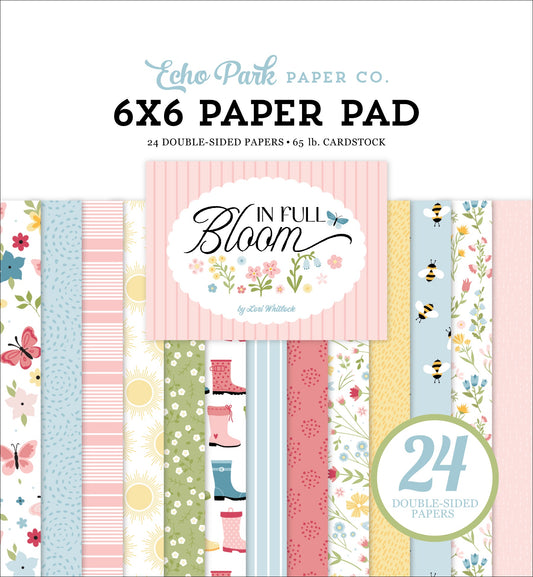 Echo Park Double-Sided Paper Pad 6"X6"-In Full Bloom