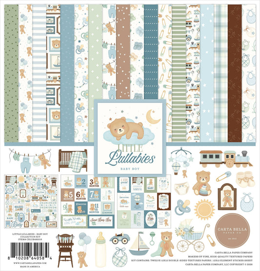 Carta Bella Collection Kit 12"X12"-Little Lullabies - Baby Boy