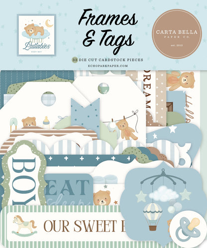 Carta Bella Tags & Frames Ephemera-Little Lullabies - Baby Boy