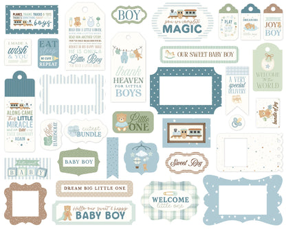 Carta Bella Tags & Frames Ephemera-Little Lullabies - Baby Boy