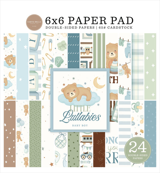 Carta Bella Double-Sided Paper Pad 6"X6"-Little Lullabies - Baby Boy