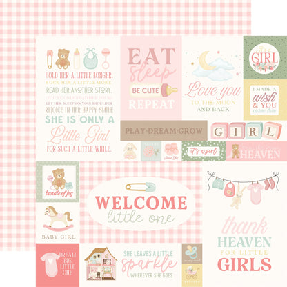 Carta Bella Little Lullabies Baby Girl Cardstock 12"X12"