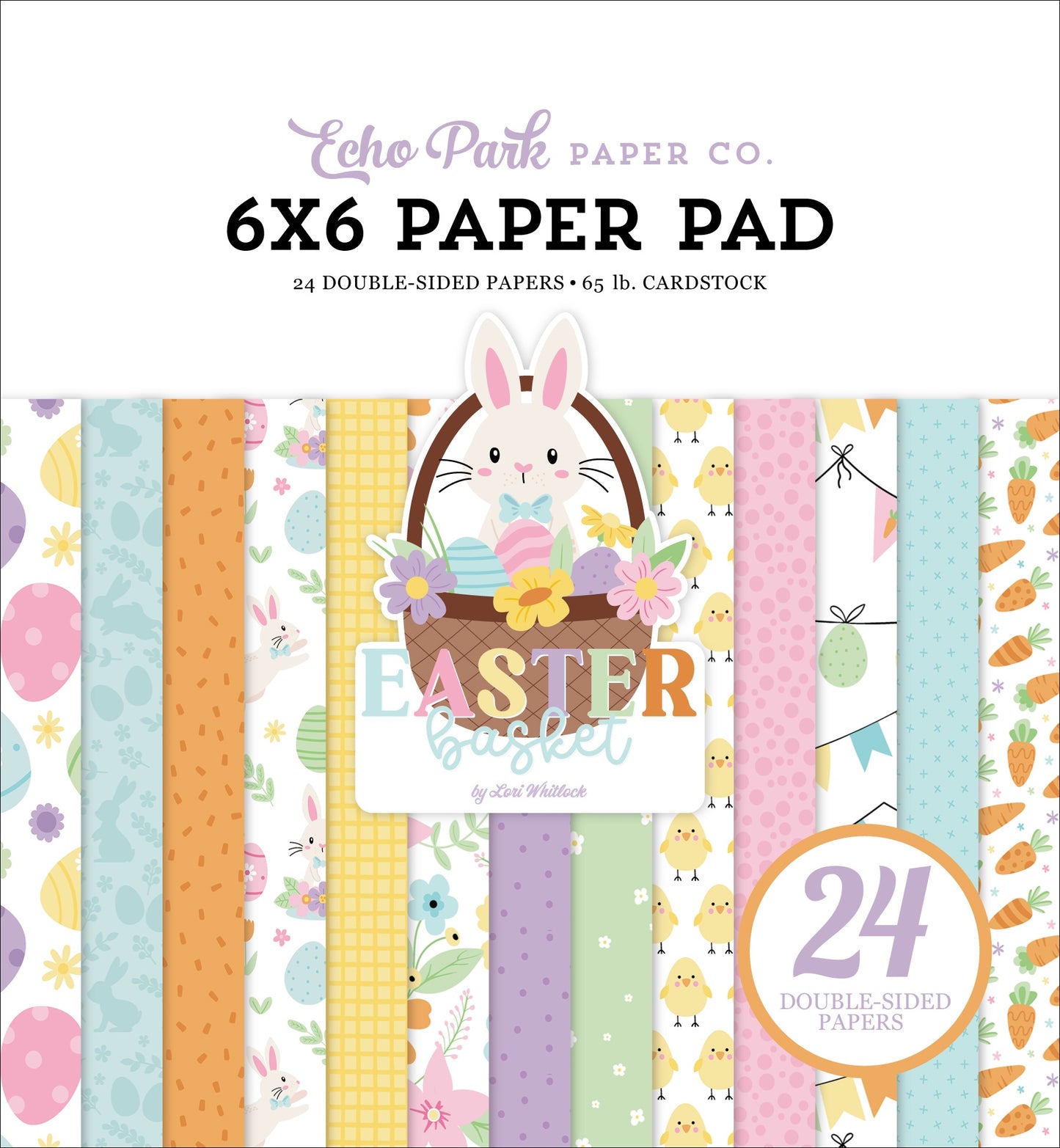 Echo Park Double-Sided Paper Pad 6"X6"-Easter Basket